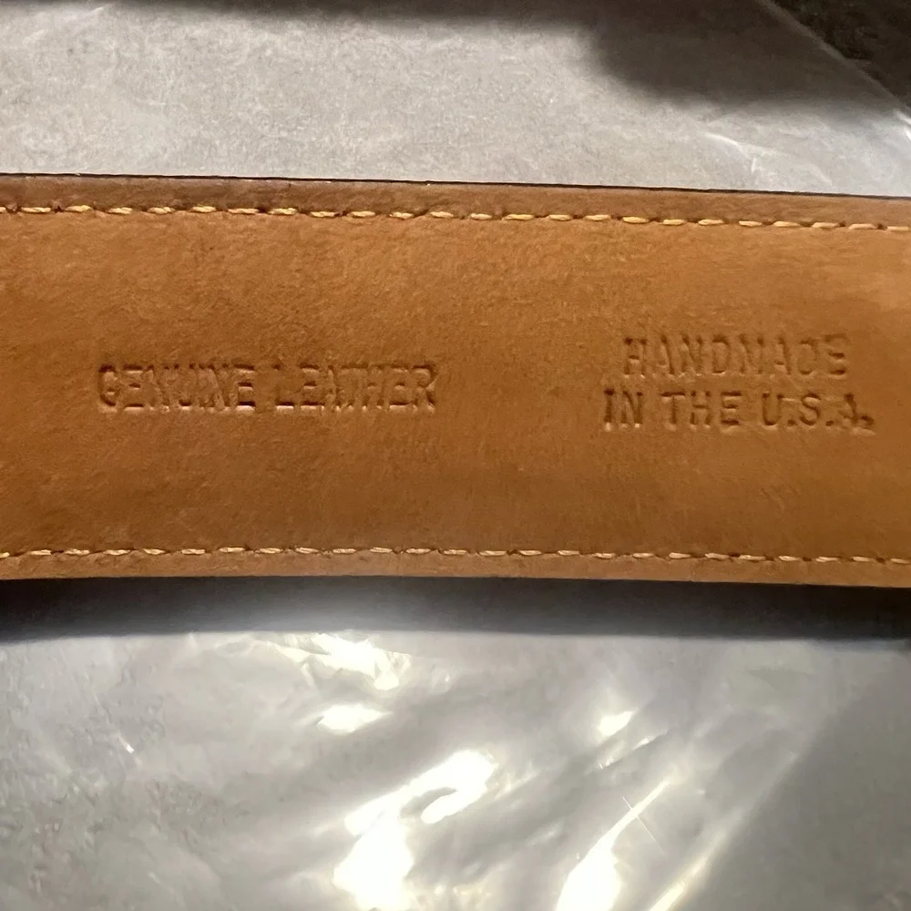 Crookhorn Handmade In USA Leather Belt Sz 40 Dark Brown Classic Dress Minimalist